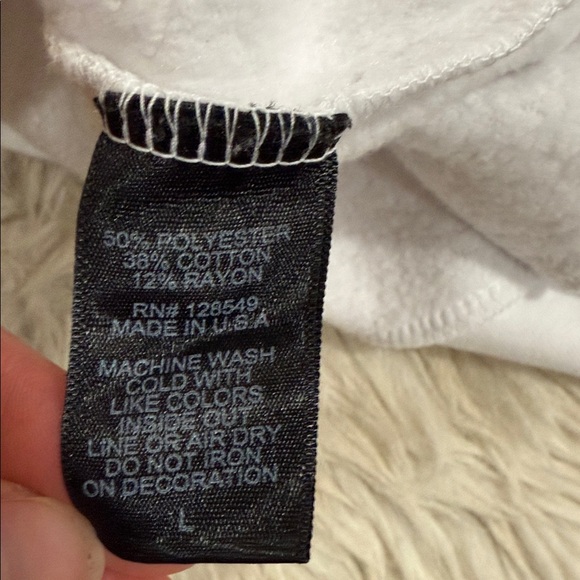 Aviator Nation 5 Stripe Relaxed Zip Hoodie Unisex L White Neon Rainbow 70s Sport - Picture 7 of 8